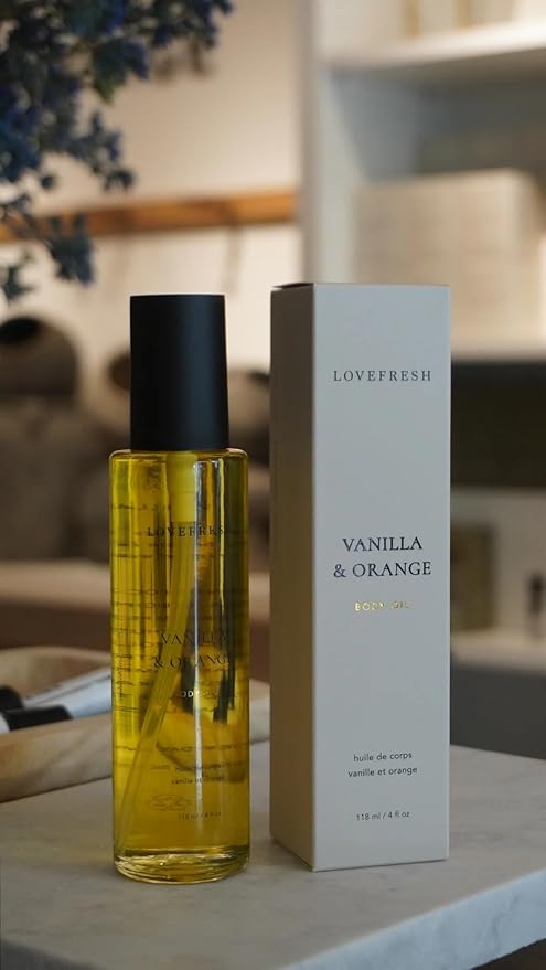 Vanilla + Orange Body Oil | Handmade, All-Natural, Non-Toxic, Clean Beauty (4 fl oz | 118 ml)