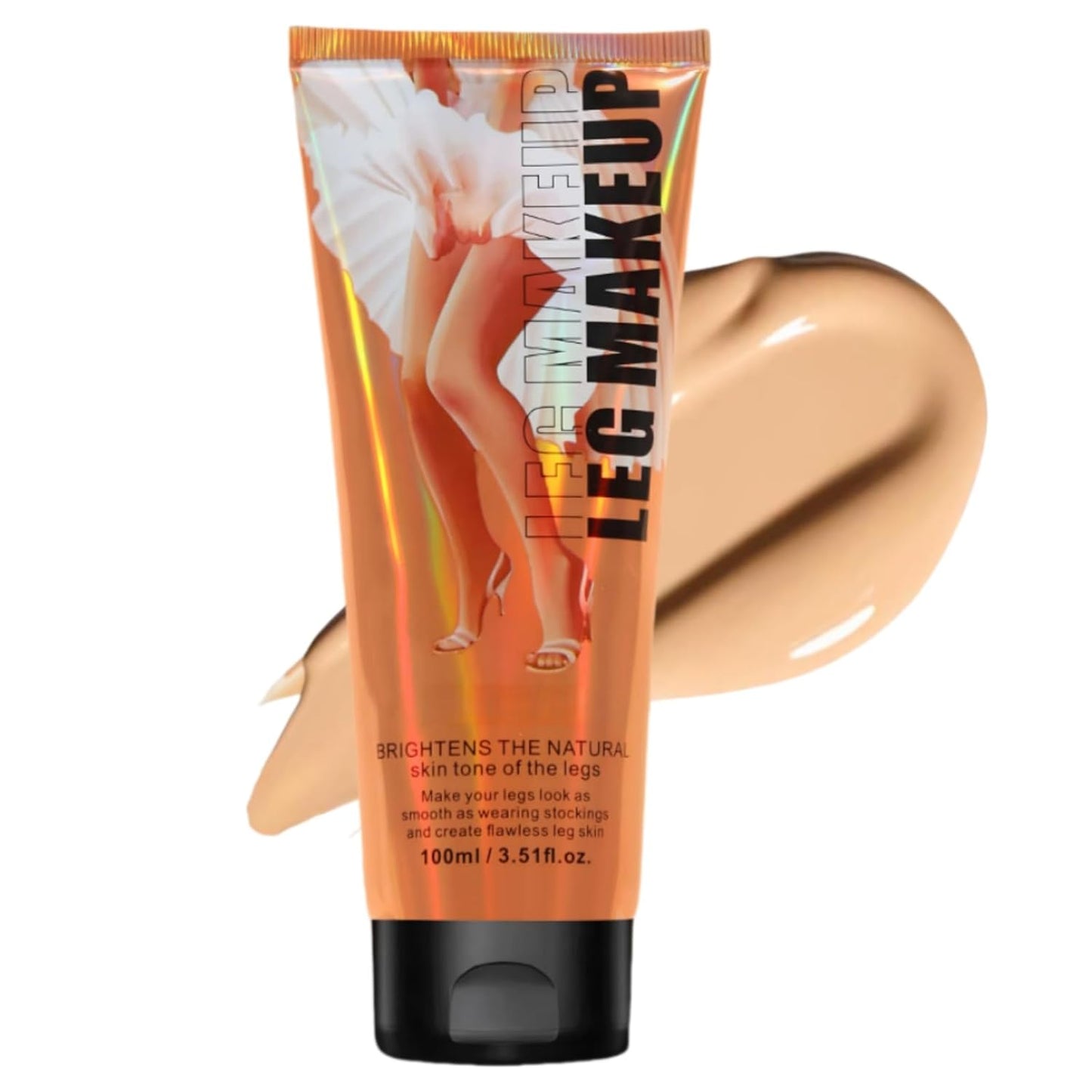 Leg Concealer Body Makeup Foundation – Full Coverage Cream for Veins, Scars, Blemishes – Smooths Skin Tone Waterproof & Long-Lasting Leg Makeup – 100ml (MEDIUM)