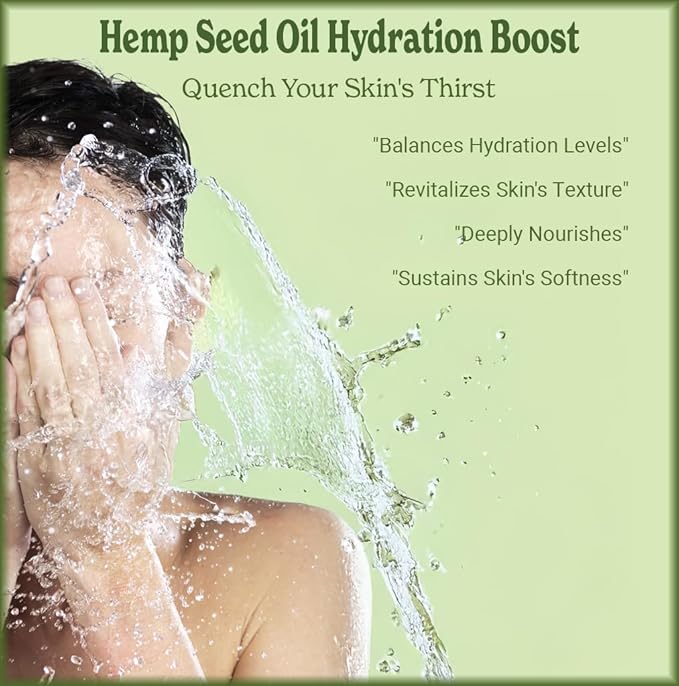 Natural Born Oils Hemp Seed Oil, 2oz, Organic, Cold-Pressed, Rich in Omega Fatty Acids, Ideal for Skin Hydration, Hair Growth