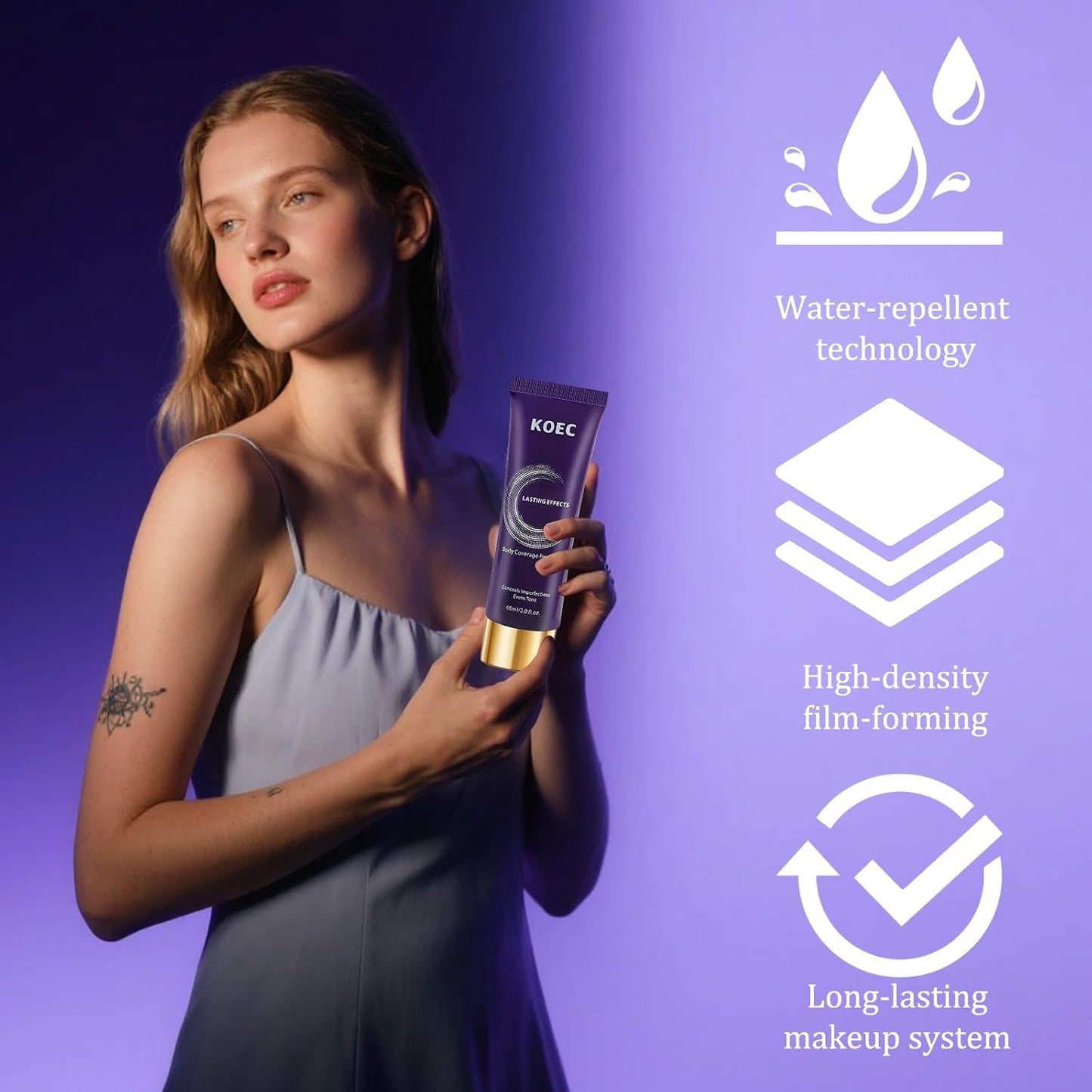 Leg Makeup Waterproof - Coverage for Scars & Blemishes, No Transfer, Lightweight & Long-Lasting, Natural Radiance (01)