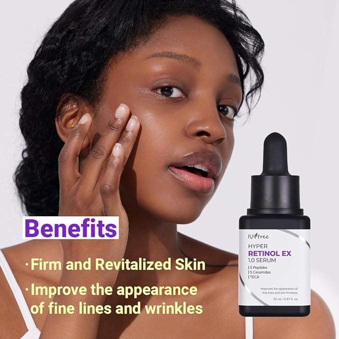 ISNTREE Hyper Retinol EX 1.0 Serum 20ml | 5 Peptides | 5 Cermaides | Helps Reduce Fine Lines