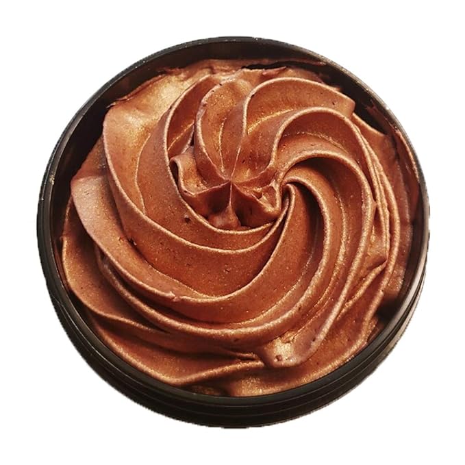 GLIMMER GODDESS Organic Whipped Body Butter - Subtle Level 1 Bronze Shimmer - Moisturizing & Nourishing Skincare with Natural Ingredients - Gentle Glow & Hydration for All Skin Types - 4.0 oz