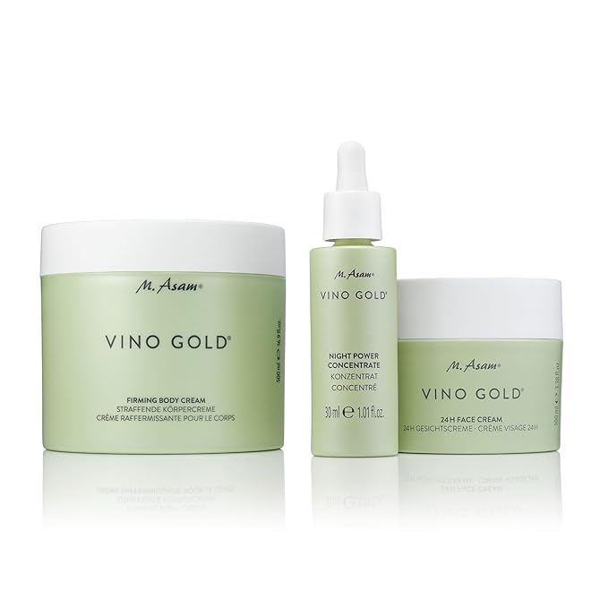 M. Asam VINO GOLD Firming Body Cream (16.9 Fl Oz)- anti-aging body care for smooth skin, lotion for women with aloe vera, cocoa butter, caffeine, vitamin E & vitamin B3, vegan personal skin care.