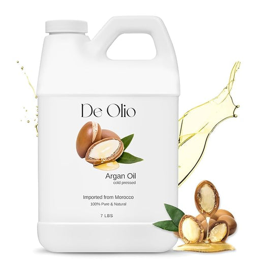 | Argan Oil of Morocco | 100% Pure & Natural Cold Pressed Argan Oil for Hair, Skin, Face, Body, Scalp | Refined Moroccan Hair Oil for Moisturizing and Strengthening | (7 LBS)