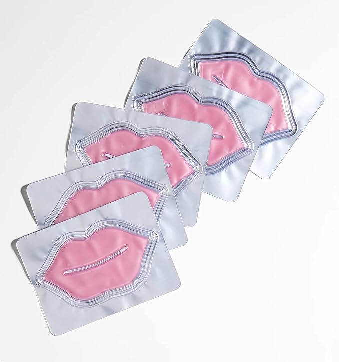 Cala Hydrating and Nourishing Kissable Hydrogel Lip Masks with Collagen and Rose Flower Extract 5 pcs