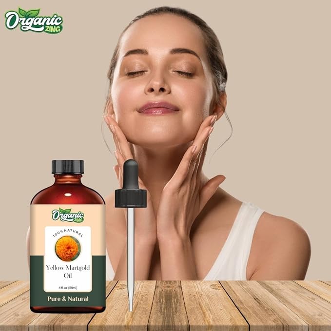Yellow Marigold (Tagetes erecta) Oil | Pure & Natural Essential Oil for Aroma, Diffusers & Skincare- 118ml/4 fl oz