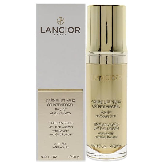 Timeless Gold Lift Eye Cream - Fights Against The Signs Of Aging Around The Eyes - Helps Skin Regain Suppleness - Brightens And Opens Up Eye Area - Highly Effective Ingredients - 0.7 Oz