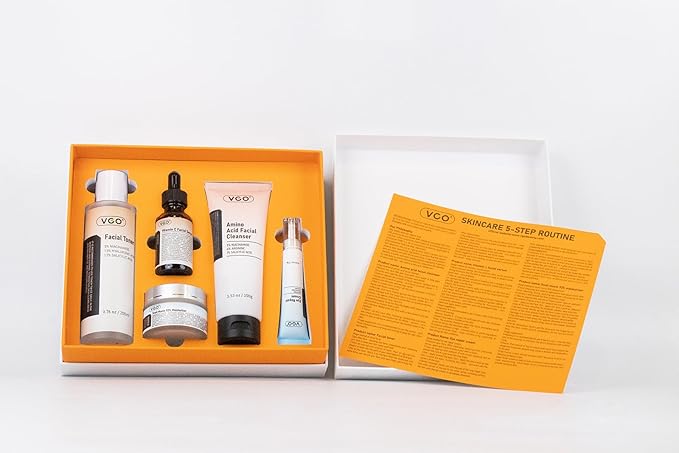 VGO Skin Care Set, Anti-Aging Moisturizing Repairing Soothing Snail Mucin Facial Skin Care Routine Kit for Dry Sensitive Dull Skin, 13.58 Fl Oz