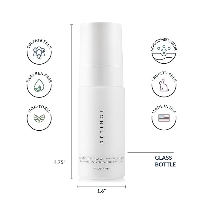 NAELI Moisturizer Skincare Collection (3-count) Anti Aging Retinol Cream + Collagen SPF 30 + Apple Stem Cell Eye Cream