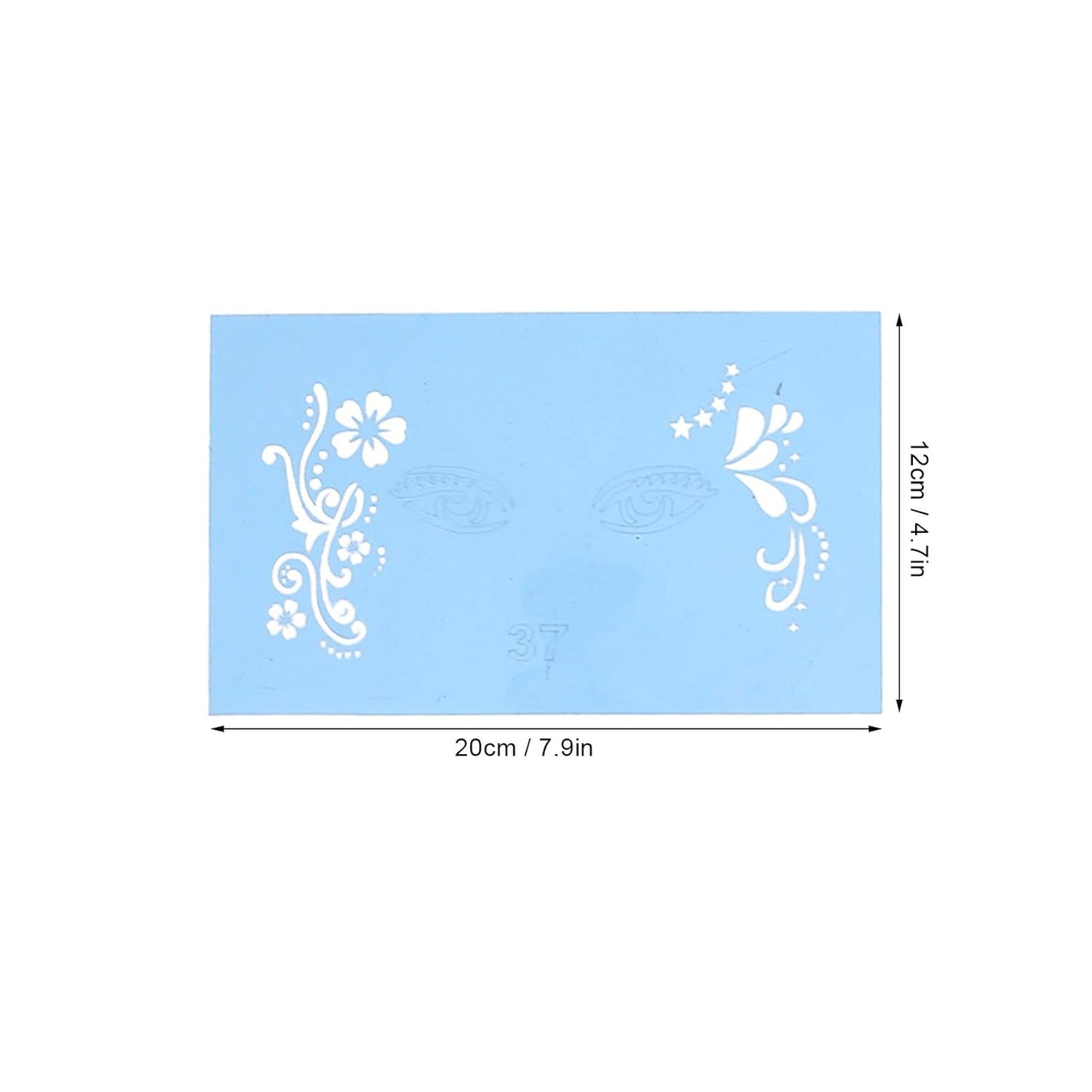 12 Pieces Face Painting Template, Reusable Face Paint Makeup Body Painting Template for Kids Adult, Suitable for Birthday Halloween Christmas