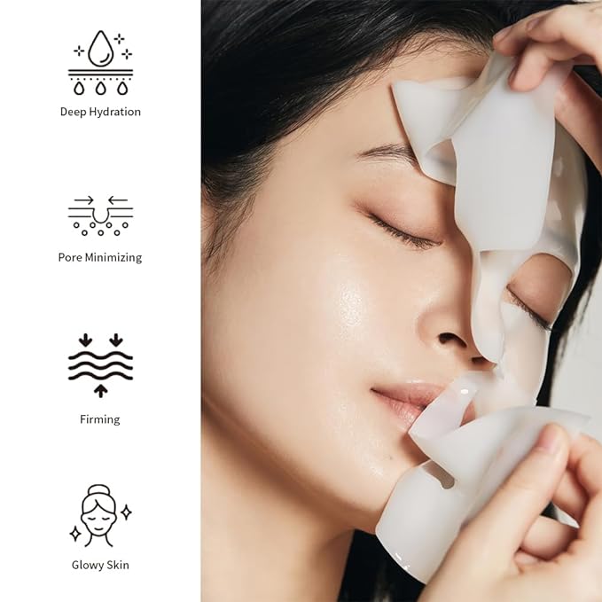 Rosemine Deep Collagen Anti-Wrinkle Lifting Overnight Mask Facial sheet masks with low molecular weight collagen for lifting, firming, and moisturizing 5 Packs