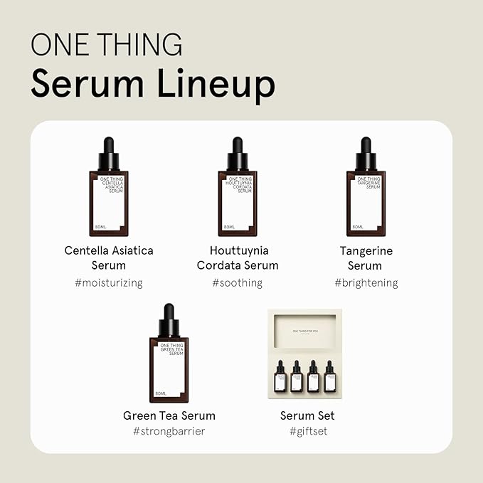 ONE THING Centella Asiatica Serum 2.7 Fl Oz | CICA HA Hyaluronic Acid Hydrating Soothing Ampoule for Oily Acne Prone Sensitive Irritated Facial Skin, Barrier Repair Fine Lines | Vegan Korean SkinCare