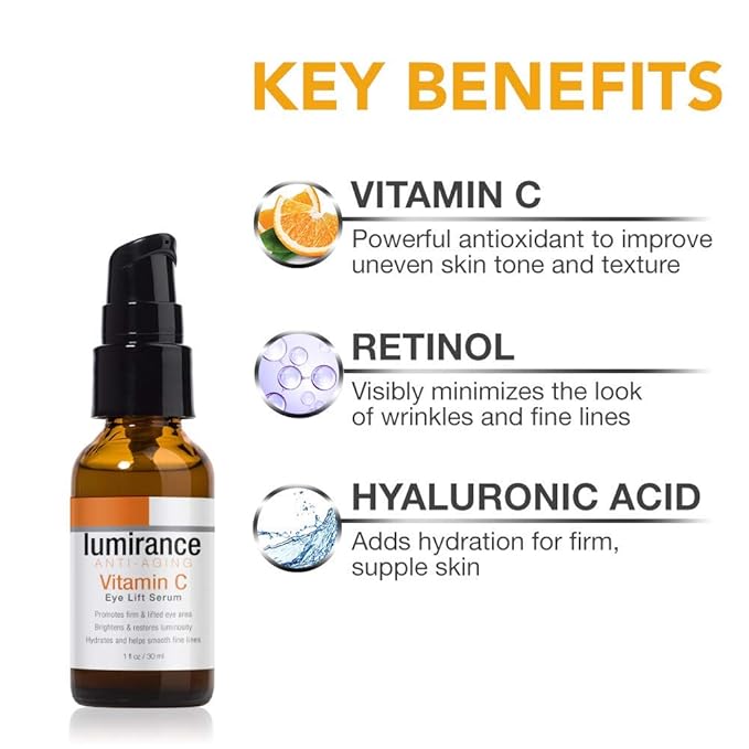 Luminance Brightening Skin Care Set with Vitamin C Eye Lift and Anti-Aging Vitamin C Oil, 1 oz each