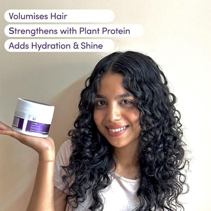 Best Life Volume & Bounce Hair Mask —Deep Nourishment Hair Mask with Plant- Protein, Shea Butter Enhances Natural Waves and Curls | For All Hair Types | 200 g (Pack of 1) white