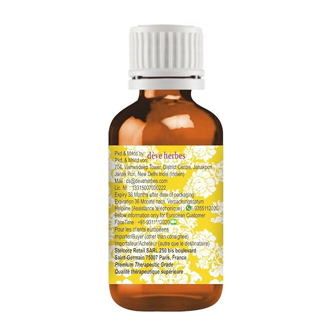 dève herbes Pure Chaulmoogra Oil (Hydnocarpus wightiana) 100% Natural Therapeutic Grade Cold Pressed 15ml (0.50 oz)