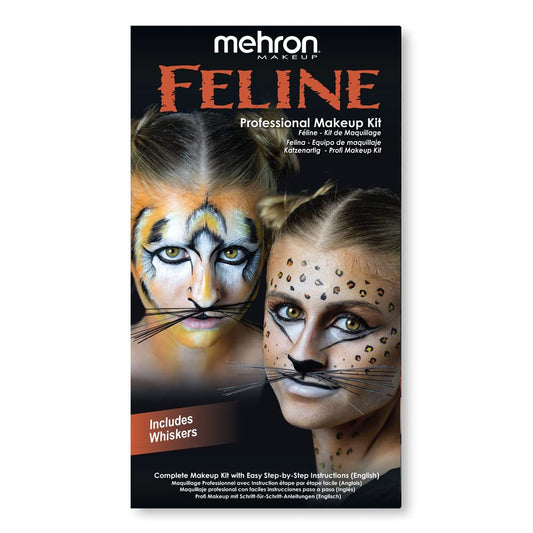 Mehron Makeup Premium Character Kits| Makeup Kits for Halloween & Cosplay| Made in the USA | Complete Kit | Includes all Tools & Instructions on How to Create the Look | (Feline/Cat)