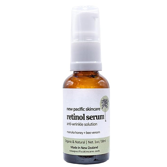 Organic Bee Venom + Manuka Honey Face Serum | Hydrating, Resurfacing, Collagen Booster | 2 month supply, 1oz/30ml | Made in New Zealand