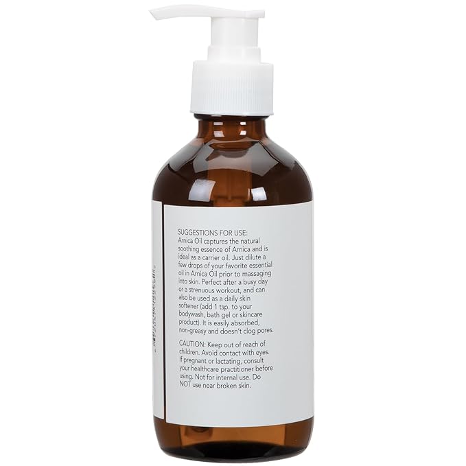 Arnica Oil, 100% Pure, Natural, Paraben-Free, 8 Ounces