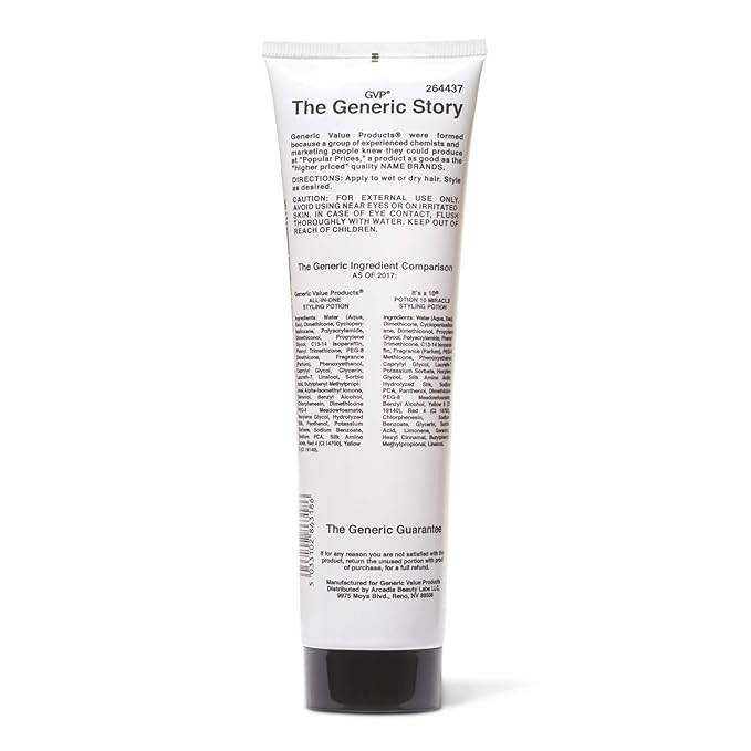 Generic Value Products AllinOne Styling Potion, Detangles, Reduces Frizz, Adds Softness and Shine, Lightweight, 5 Oz