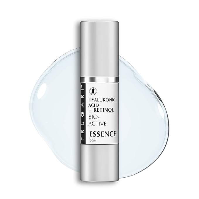 Hyaluronic Acid + Retinol Serum Bio-Active Essence, Powerful Face Moisturizer with Vitamins A, C, E and D-Panthenol, Day and Night Facial Serum, Reduces Fine Lines and Dryness, 30 ml