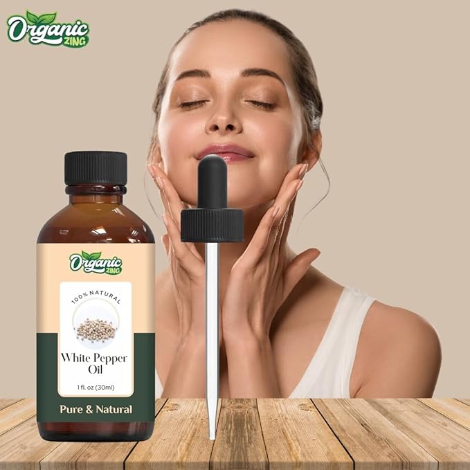 White Pepper (Piper nigrum) Oil | Pure & Natural Essential Oil Aroma, Diffusers, Skincare & Haircare- 30ml/1.01fl oz