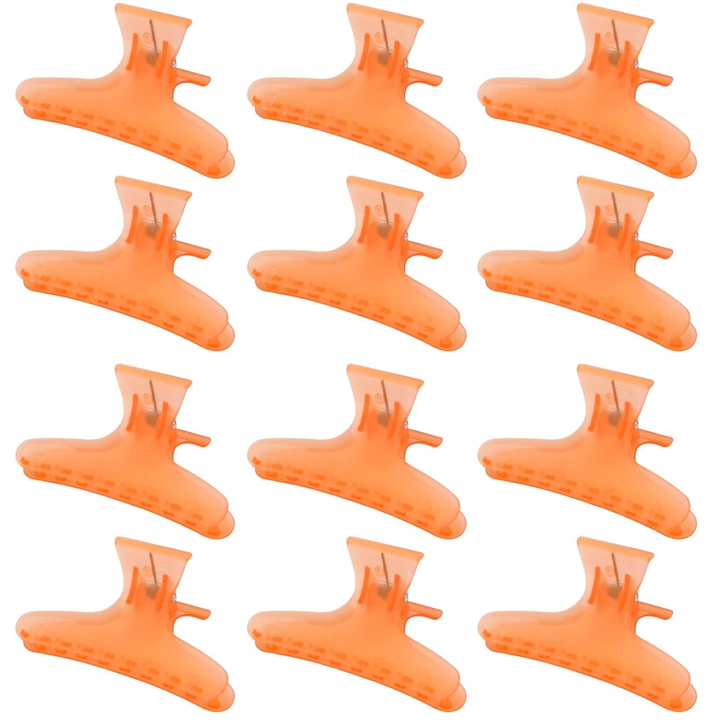 Ondder Hair Clips for Styling - Orange Butterfly Claws Clamps Pro Salon Clips for Cutting, Coloring, and Hair Accessories for Women Girls