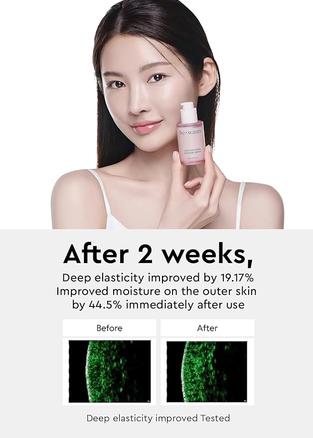Bewants Collagen Serum for Face, Hydrating Treatment for Dry Skin – Calming Essence with Centella Asiatica & Hyaluronic Acid, 1.35 fl oz, A Thoughtful Choice for Mother’s Day