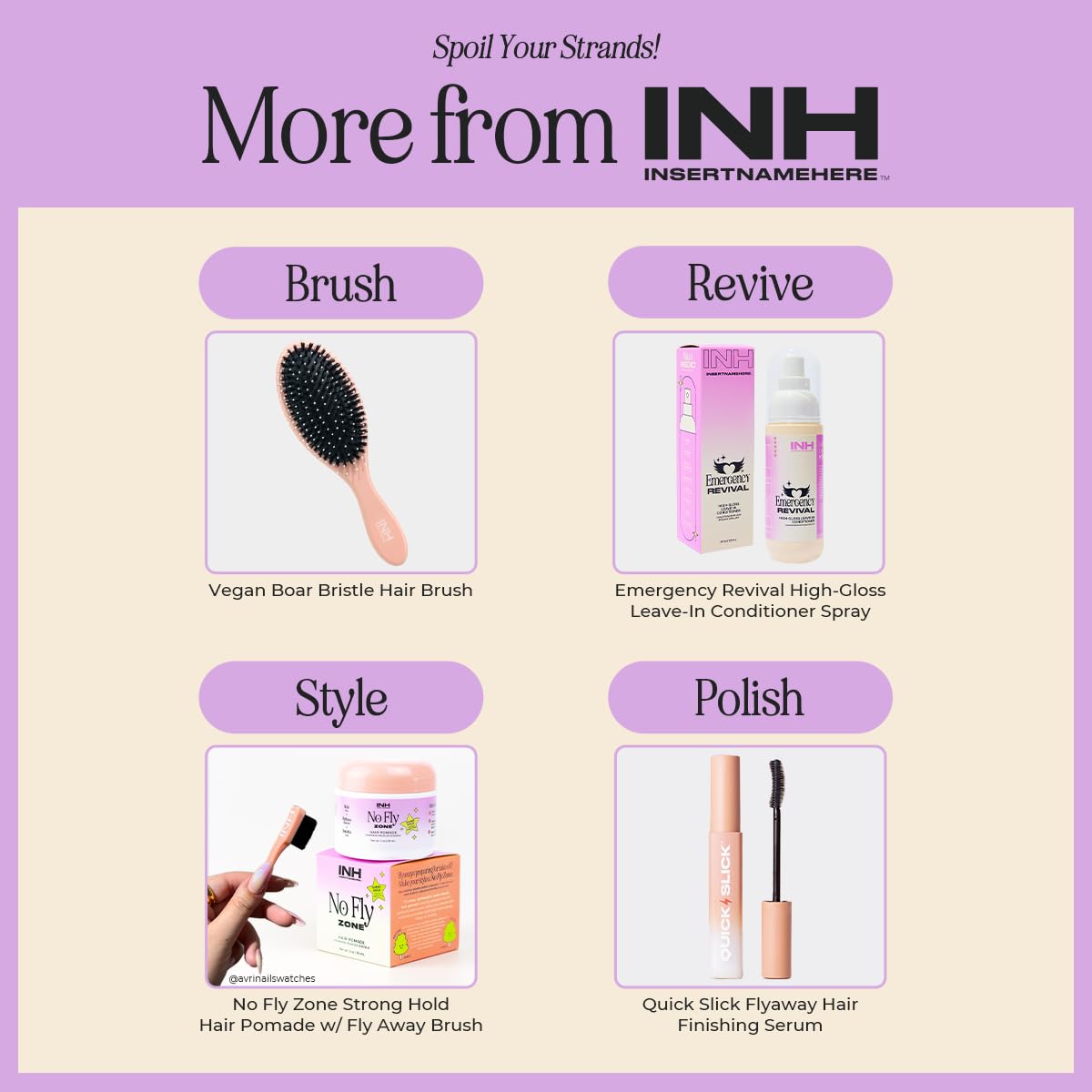 INH Emergency Revival Spray | Leave In Conditioner Spray | Hair Shine & Detangler Spray for Frizz Control & Dry, Damaged Hair | Smoothing & Volumizing Mist with a Gloss Finish | Travel Size, 4oz