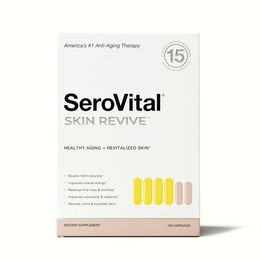 Serovital Skin Revive – Anti-Aging Supplement for Women – Revives Skin, reduces fine lines & wrinkles, boosts hyaluronic acid production* – 30-Day Supply