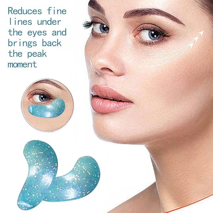 Under Eye Patches for Puffy eyes, 10Pairs eye gel pads for Dark Circles and Puffiness, hydrating Eye Mask for Wrinkles Anti Aging Eye Bags Moisturizing, Natural vitamin C undereye Care Gifts for Women