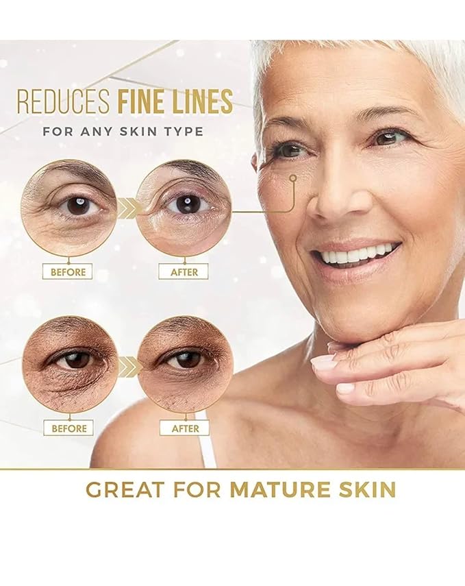 24k Gold Eye Mask Formulated for Puffy Eyes & Dark Circles for Men and Women 20 Pairs Under Eye Patches for Maximum Results SLEEPING WRINKLE REMOVE MASK REMOVING PUFFINESS UNDER EYE CARE COLLAGEN MASK
