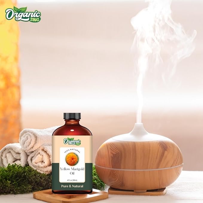 Yellow Marigold (Tagetes erecta) Oil | Pure & Natural Essential Oil for Aroma, Diffusers & Skincare- 118ml/4 fl oz