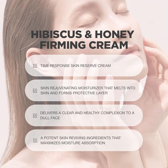 PROOT Hibiscus and Honey Firming Cream + Hibiscus and Honey Eye Firming Cream | Cream & Eye Cream Bundle with Collagen Concentrated Skin Rejuvenating Intensive Complex
