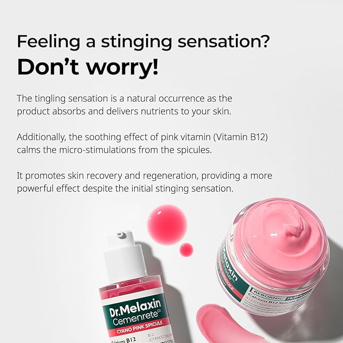 Cemenrete Cyano Pink Spicule Cream with Calcium, Vitamin B12 for under eyes skin, Dark Circles, Fine Lines, Puffiness&Eye Bags Cream, 1.69 fl. oz.