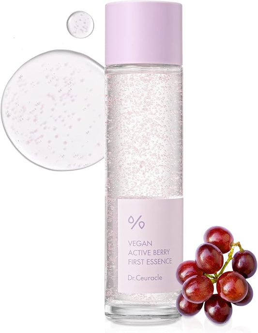 leegeehaam Dr.Ceuracle Vegan Active Berry First Essence (150ml / 5.07 fl. oz.) - Antioxidant Hydrating Serum with Resveratrol Capsules for Rejuvenation