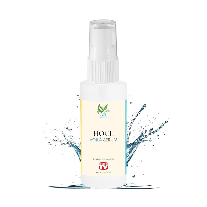 VoilaVe Pure Hypochlorous Acid Serum, Anti-Wrinkle Hypochlorous Acid Face Serum for Redness - Reduce Dryness, Skin Irritation, Eye Puffiness & Dark Circles | For Acne & Spots 2.0 Oz