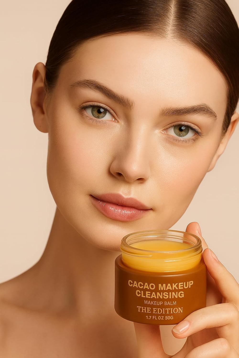 The Edition Cacao Balm Makeup Remover & Cleansing Balm – Gentle Face & Eye Makeup Cleanser for Waterproof Makeup, Hydrating Skincare for All Skin Types, 50g