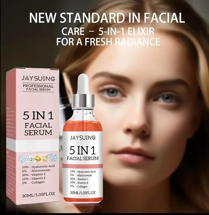 Tratamiento facial con Acido Hialuronico, Colageno, Niacinamida, Vitamina C y E. Formula de Hidratacion para Minimizar Poros, Adecuado para todo los tipos de Piel, No irritante, Libre de Alcohol