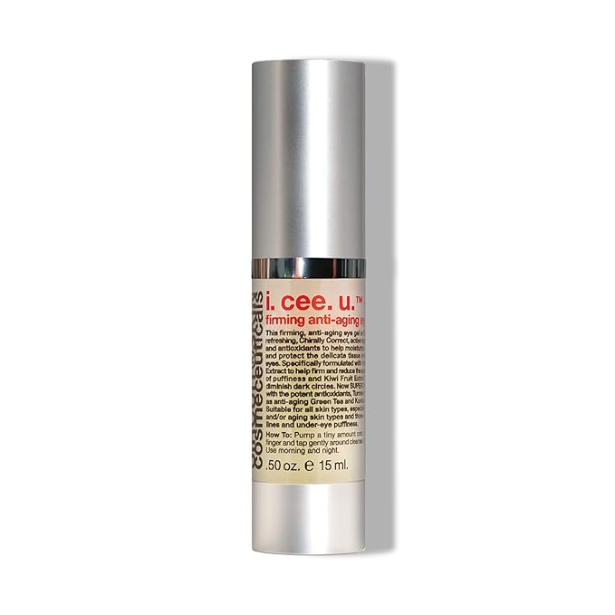 Sircuit Skin I. CEE. U.+ Firming Anti-Aging Eye Gel - Soothing Eye Moisturizer with Jojoba Oil, Shea Butter, Kombucha - Eye Lifting Gel Promotes the Appearance of Youthful Looking Skin (0.5 oz)