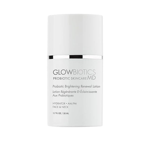 Glowbiotics Probiotic Brightening Renewal Lotion: Lightweight Daily Moisturizer for Hydration & Even Skin Tone | Anti-Aging with Hyaluronic Acid & Green Tea