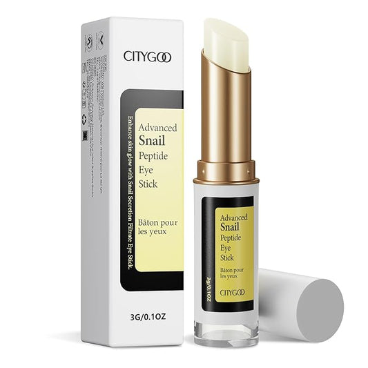 CITYGOO Eye Cream For Dark Circles: Eye Puffiness Under Eye Bags Treatment - Anti-Wrinkle (Snail Eye Stick 1 Count)