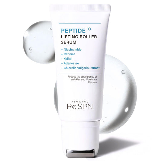 Re.SPN Peptide Lifting Roller Serum – For Wrinkles, Lifting & Pore Tightening on Face & Neck with Gua Sha Applicator, Vegan, Anti-wrinkle Peptide, Niacinamide, K-Beauty (0.67 fl oz)