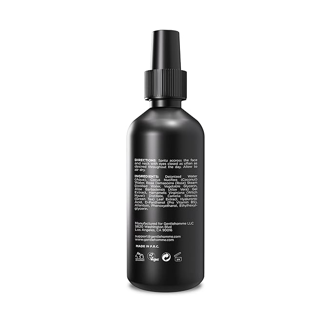Coconut Face Mist - Men’s Facial Spray - with Hyaluronic Acid, Aloe Vera & Green Tea - Refresh, Moisturize & Hydrate - Use Day & Night - Safe for All Skin Types - Vegan - 3.4oz - 3 Pack