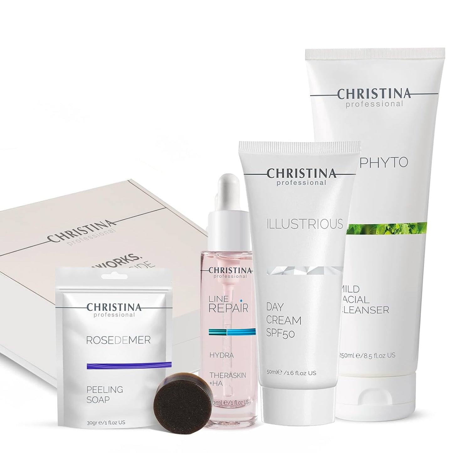 -CHRISTINA- Christmas Gift Box #6 | Cleanser Serum Peeling Soap Day Cream SPF50
