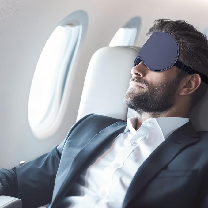 USB Electric Heated Eye Mask for Dry Eyes & Migraines - Adjustable Temperature (36-60℃) & Timer, Silk Washable Cover, USB-Powered Carbon Fiber Therapy