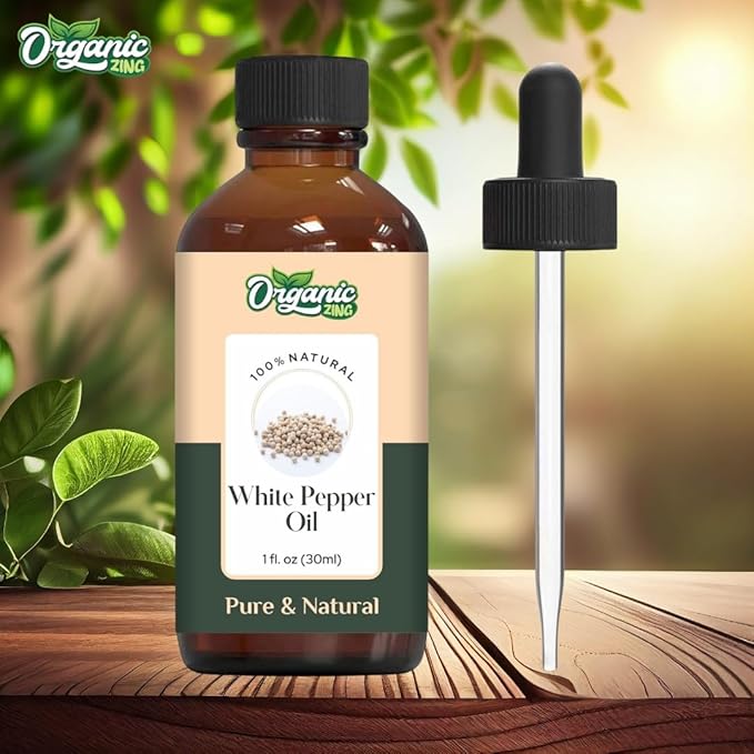White Pepper (Piper nigrum) Oil | Pure & Natural Essential Oil Aroma, Diffusers, Skincare & Haircare- 30ml/1.01fl oz