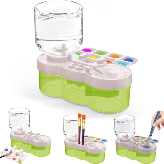 2025 Upgraded Paint Brush Cleaner Tool,Brush Rinser Cup Painting Running Water Circulation Art Supplies for Acrylic,Watercolor and Water Based Creative Gift for Adult Artist Beginners Kids