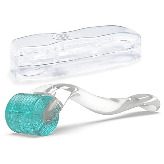 Derma Roller, 192 Titanium Microneedles for Face, Body and Scalp - Microneedling Roller for Men and Women - Skin care tools
