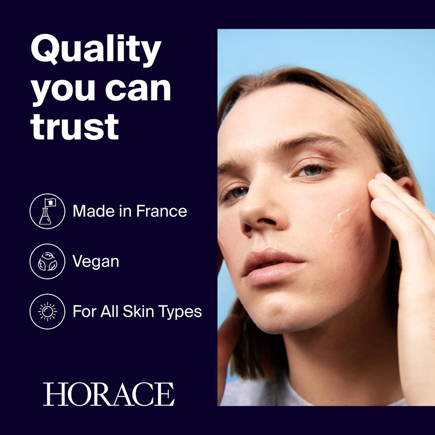 HORACE Salicylic Acid + Niacinamide Face Serum for Men – Anti-Blemish Treatment for Pore Tightening, Smoother Skin, and Redness Reduction – Vegan Skin Care for All Skin Types – Unscented, 30ml