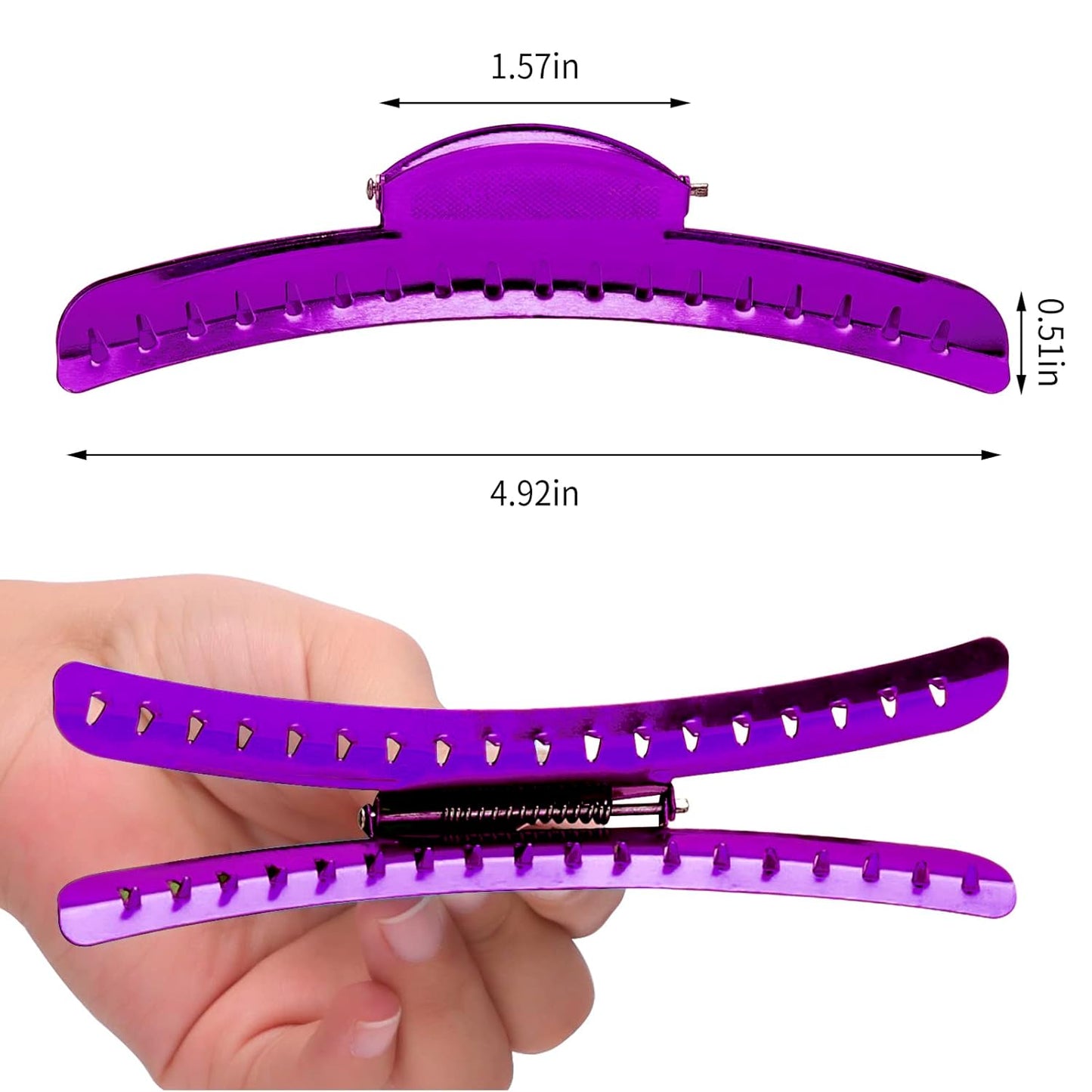 Vintage of Metal Finger Wave Hair Clips Clamps Aluminum Tip Finger Hair Clips Modeling Clamps Suitable for home and outdoor (12PCS Purple)